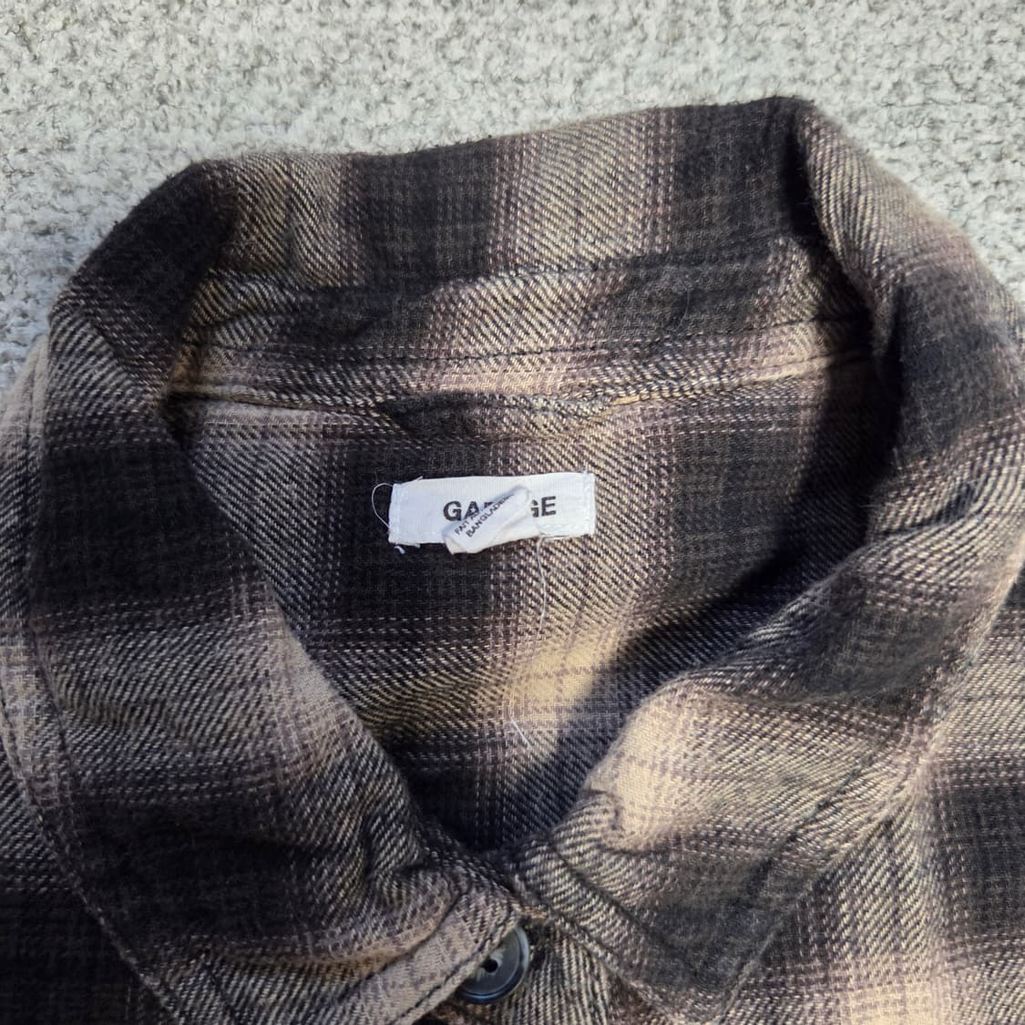 Garage 개러지 플란넬 체크셔츠 L(100) 상품이미지3