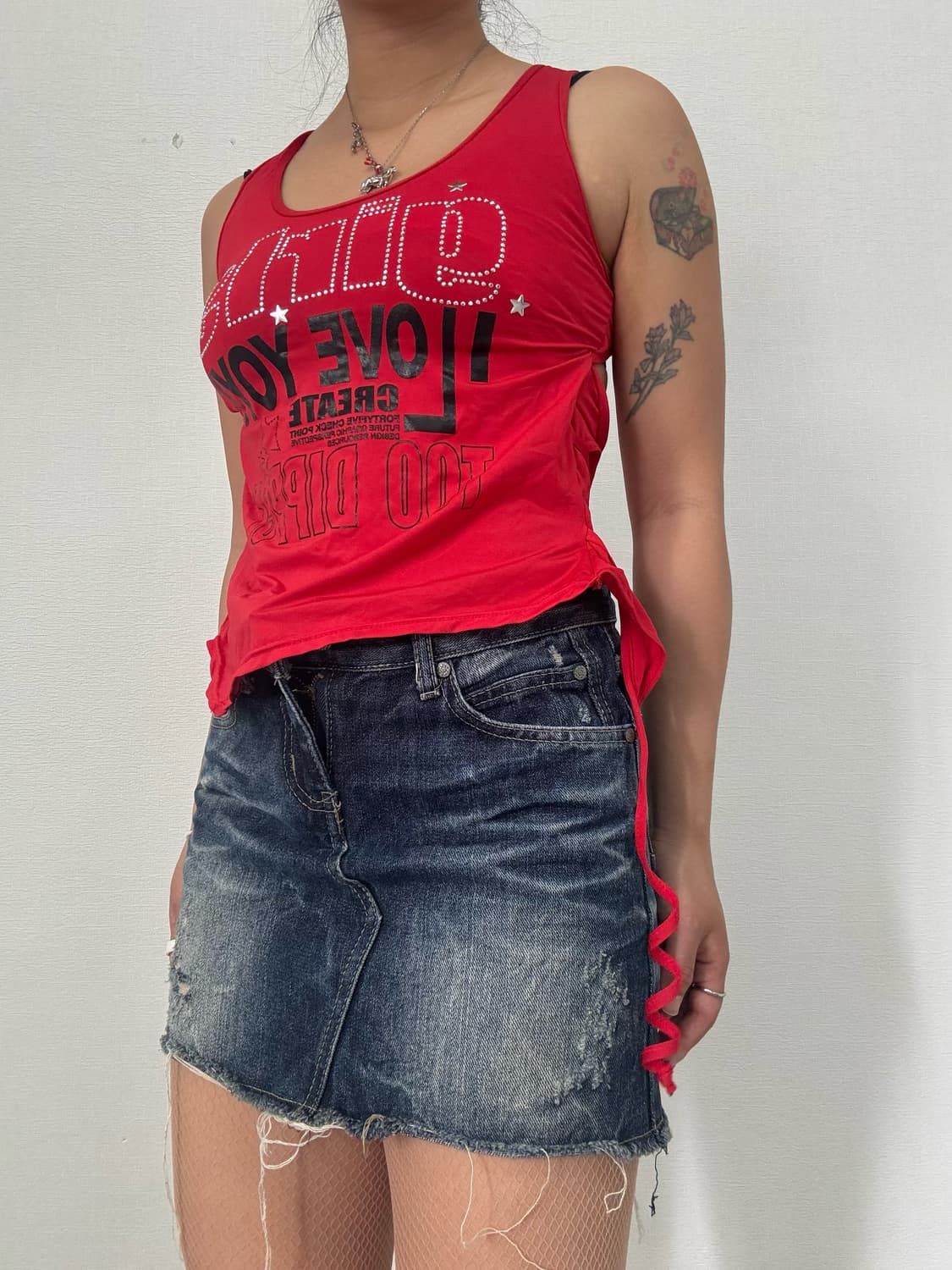 데님 미니 스커트 상품이미지4