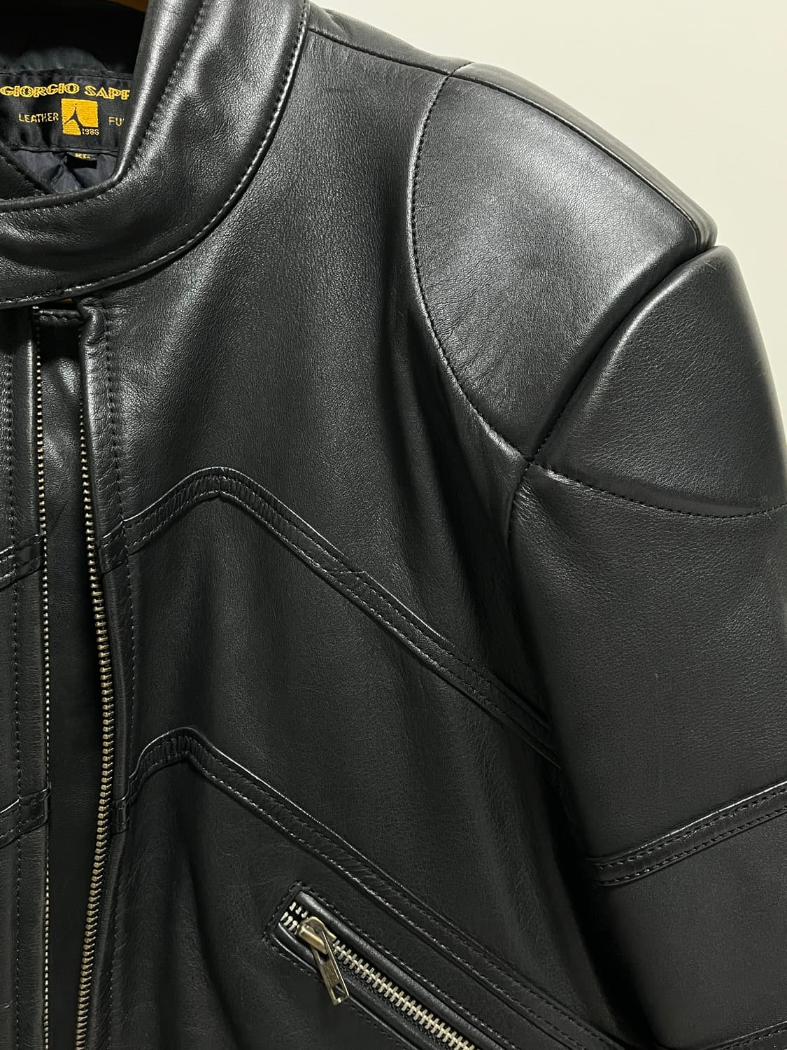 가죽 바이커 자켓 발렌시아가 스타일 상품이미지4