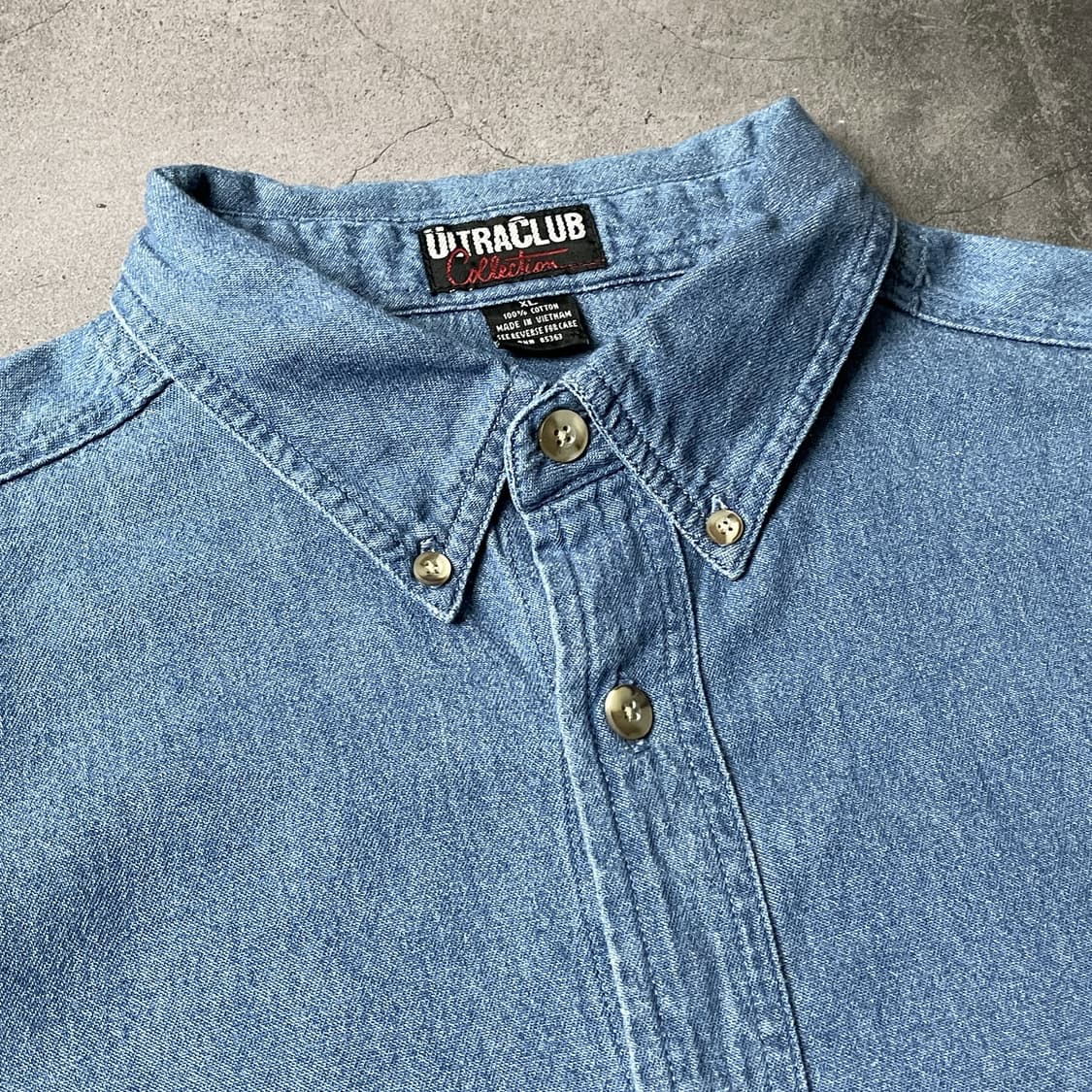 ULTRACLUB 빈티지 다운버튼 코튼 데님 셔츠 A00732 상품이미지2