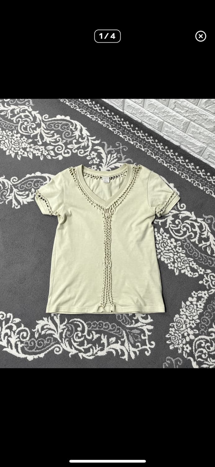 넘버나인 뜨개 반팔 07ss Hand-braide T-shirt 상품이미지1