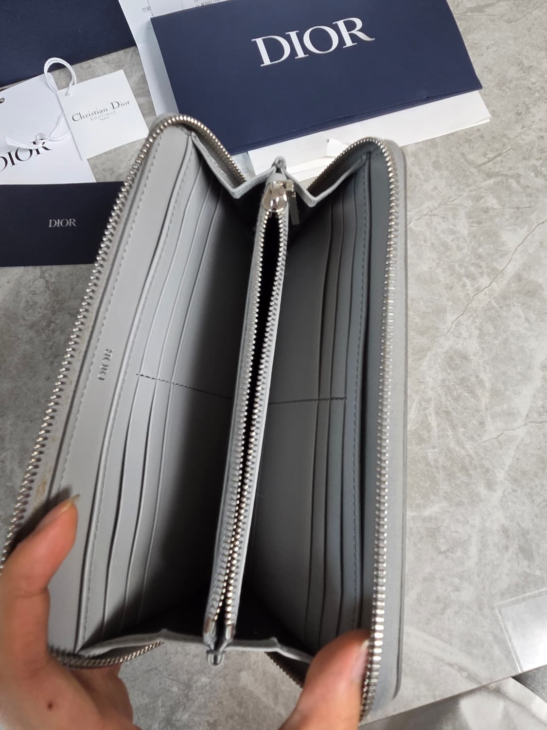 [정품] 디올 갤럭시 오블리크 지퍼돌이 장지갑 상품이미지4