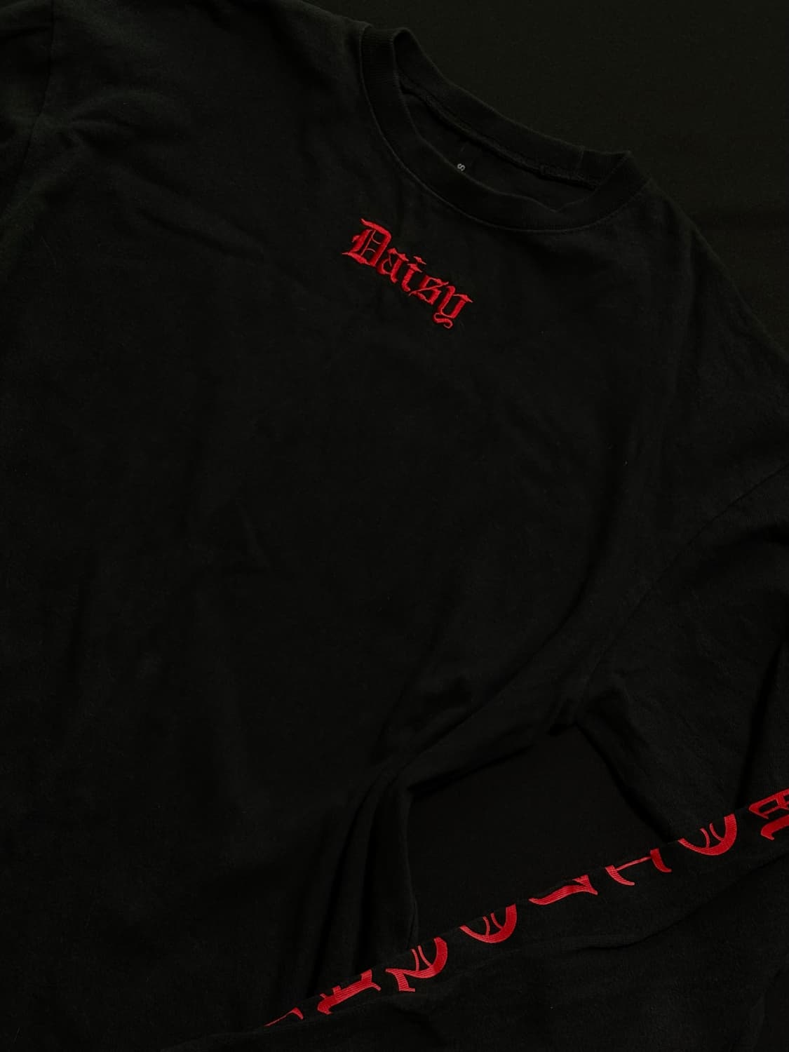 4set)카모 퀼팅 조끼/레터링 롱슬/스냅백 모자/흑청 세트 상품이미지7