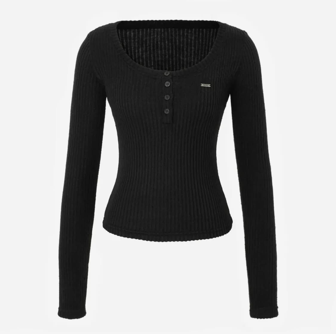 카키포인트 Ribbed Button T-shirt 상품이미지2