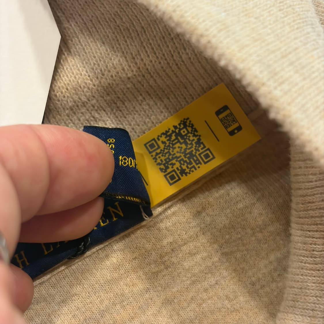 [L] 폴로 랄프로렌 신형 큐알 하프집업 맨투맨 베이지 D864 상품이미지6