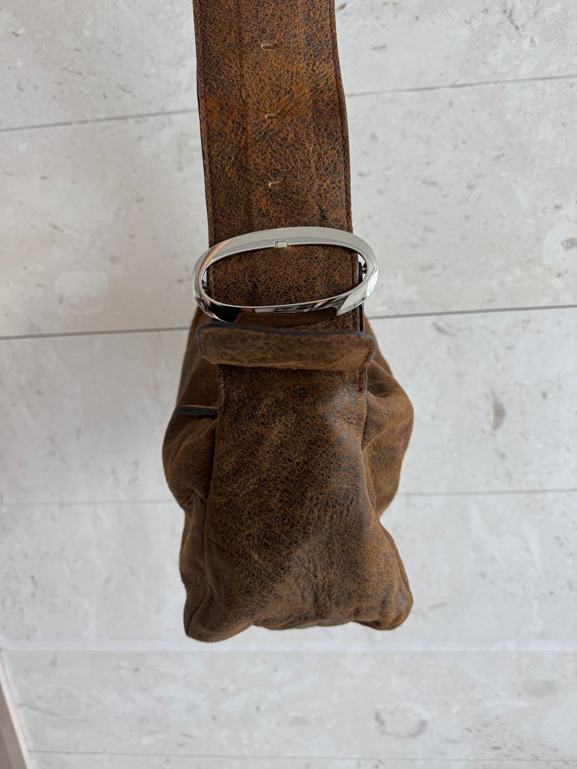 팔로마울 Paloma wool 스퀘어 티백 가방 os 브라운  상품이미지6