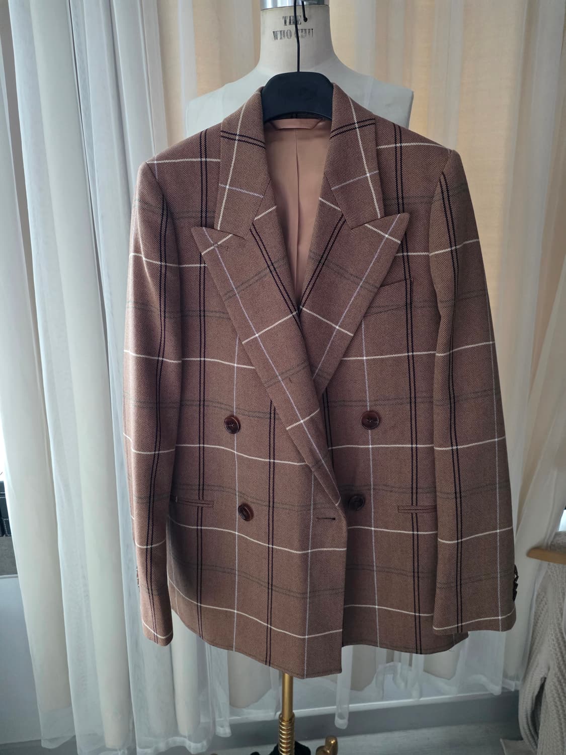 아크네스튜디오  타탄 블레이져 브라운 체크 더블 브레스트 자켓 상품이미지6