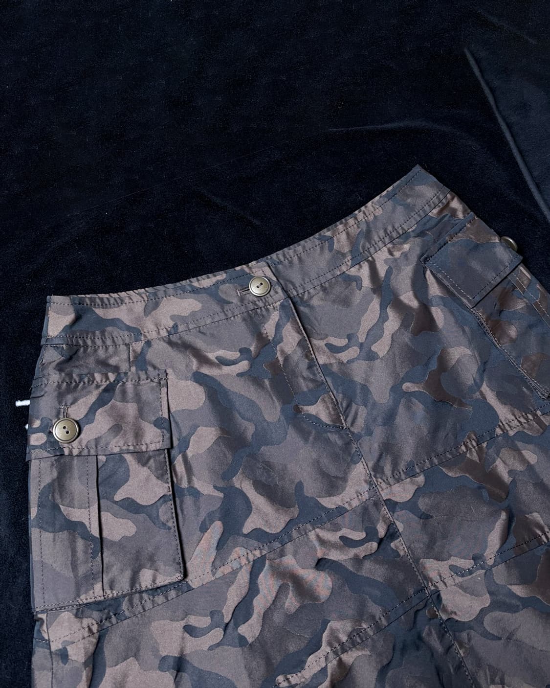 일본빈티지 카모 미디 스커트 상품이미지2