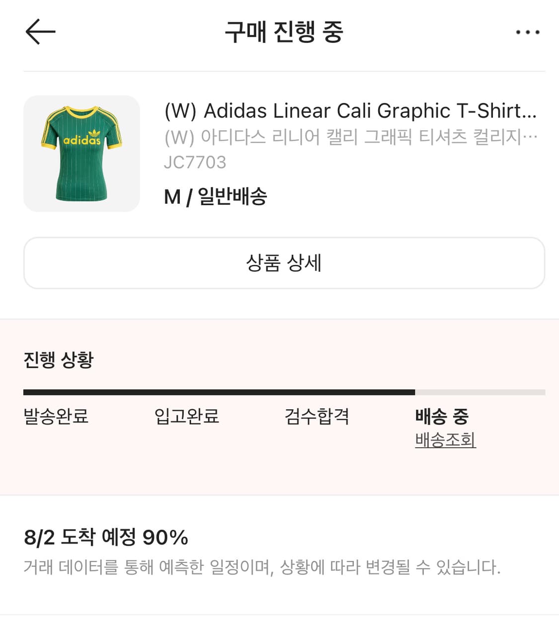 (W) 아디다스 리니어 캘리 그래픽 티셔츠 m사이즈 상품이미지3