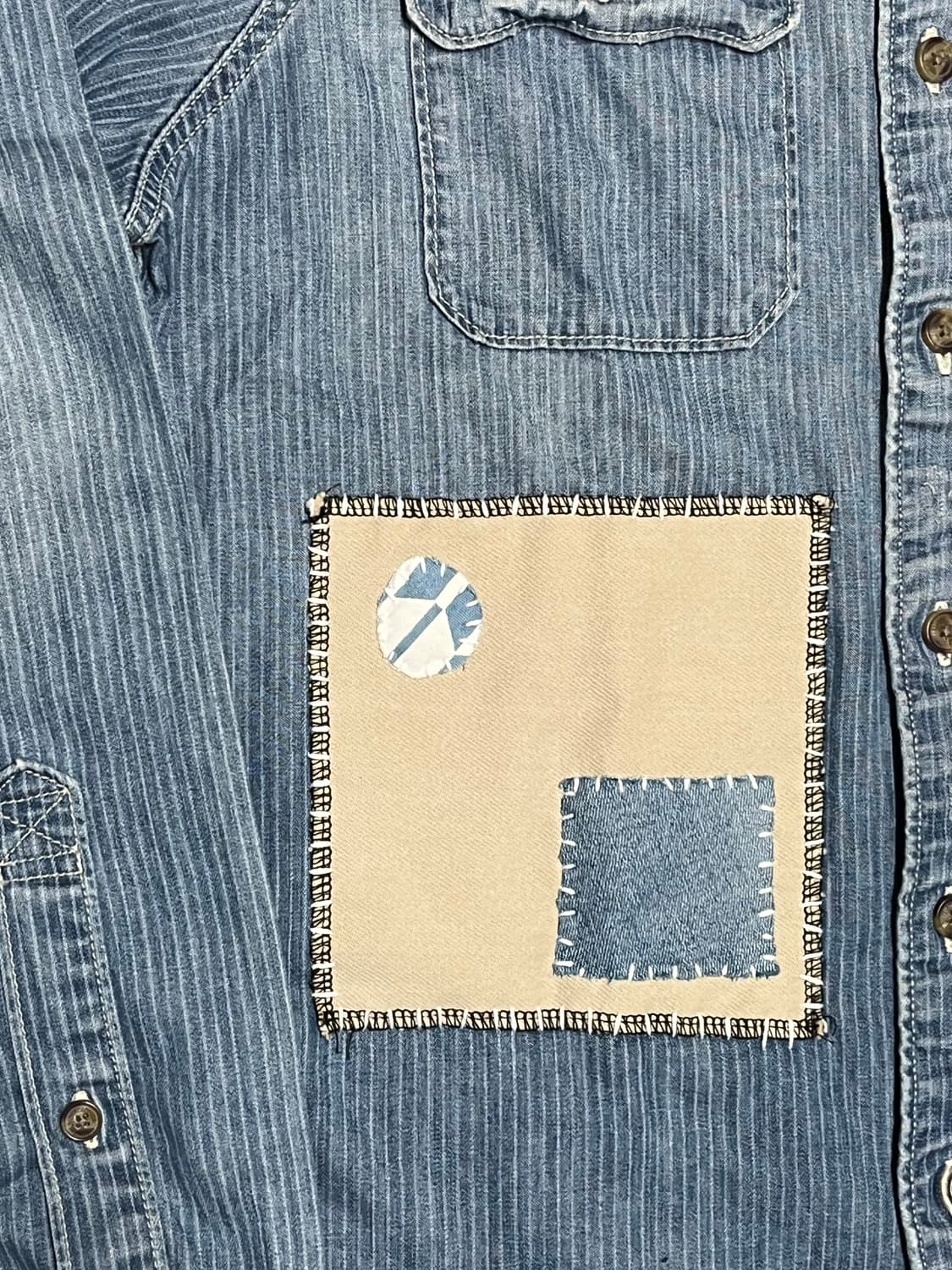 [L] Abercrombie sashiko denim shirt 상품이미지4