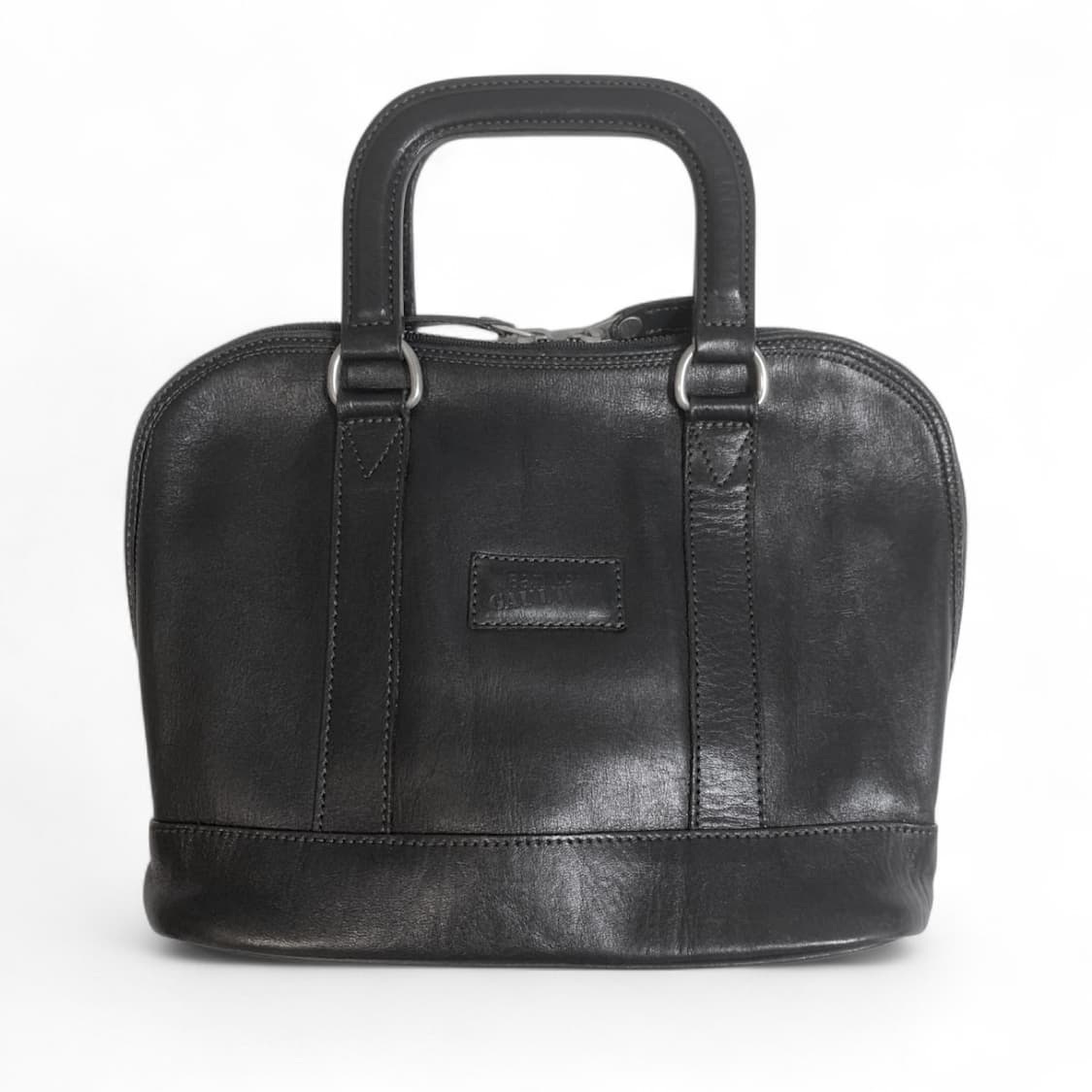 장폴고티에 송아지 가죽 라운드 핸드백 블랙 상품이미지1