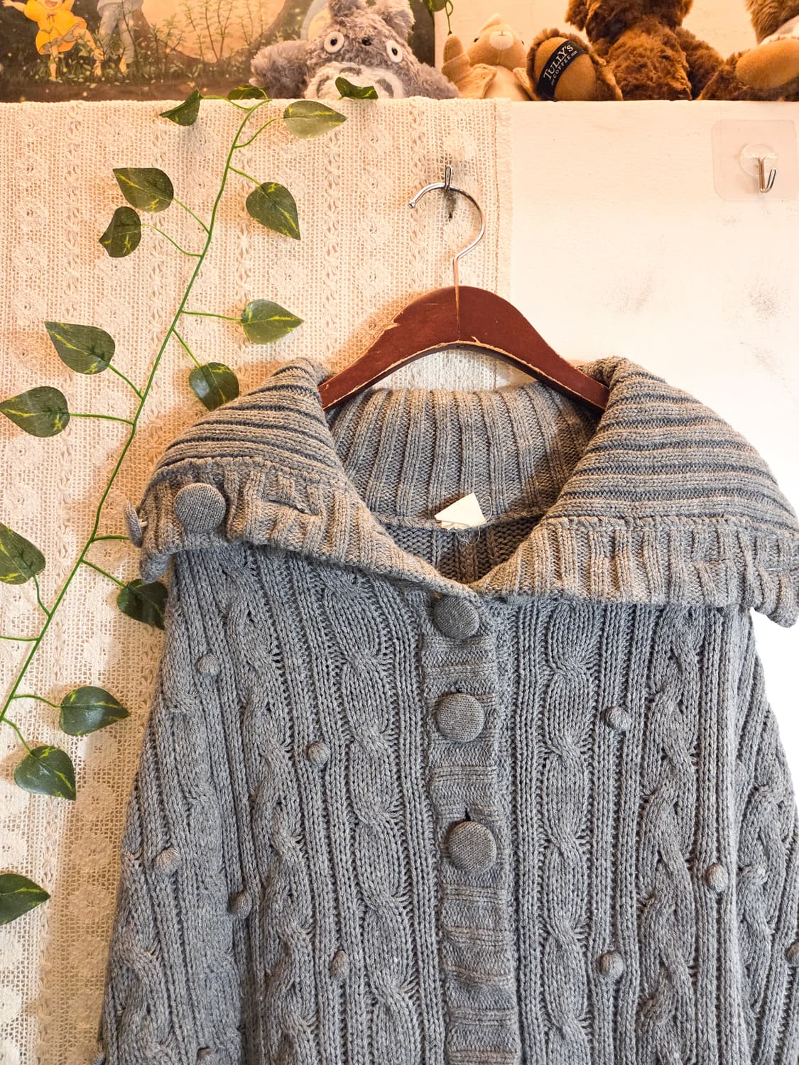 그레이 케이프 가디건 상품이미지2