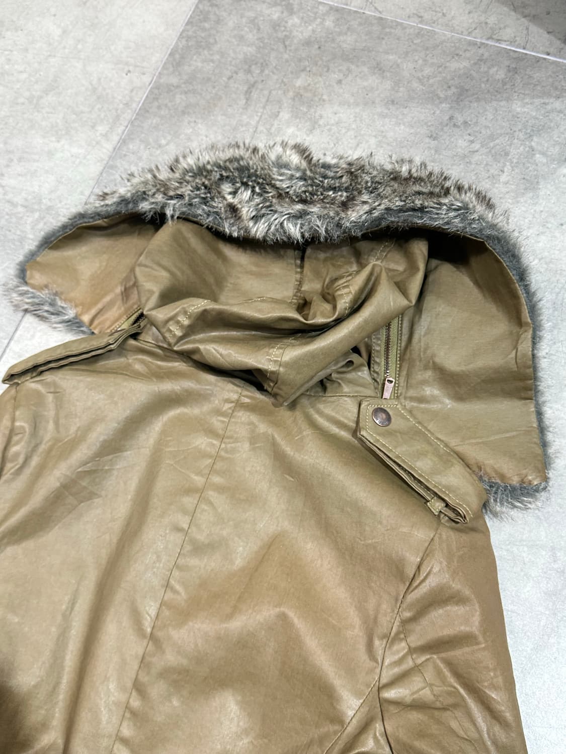 00s diesel Dress & impress 아카이브 퍼 패딩 코트 상품이미지8
