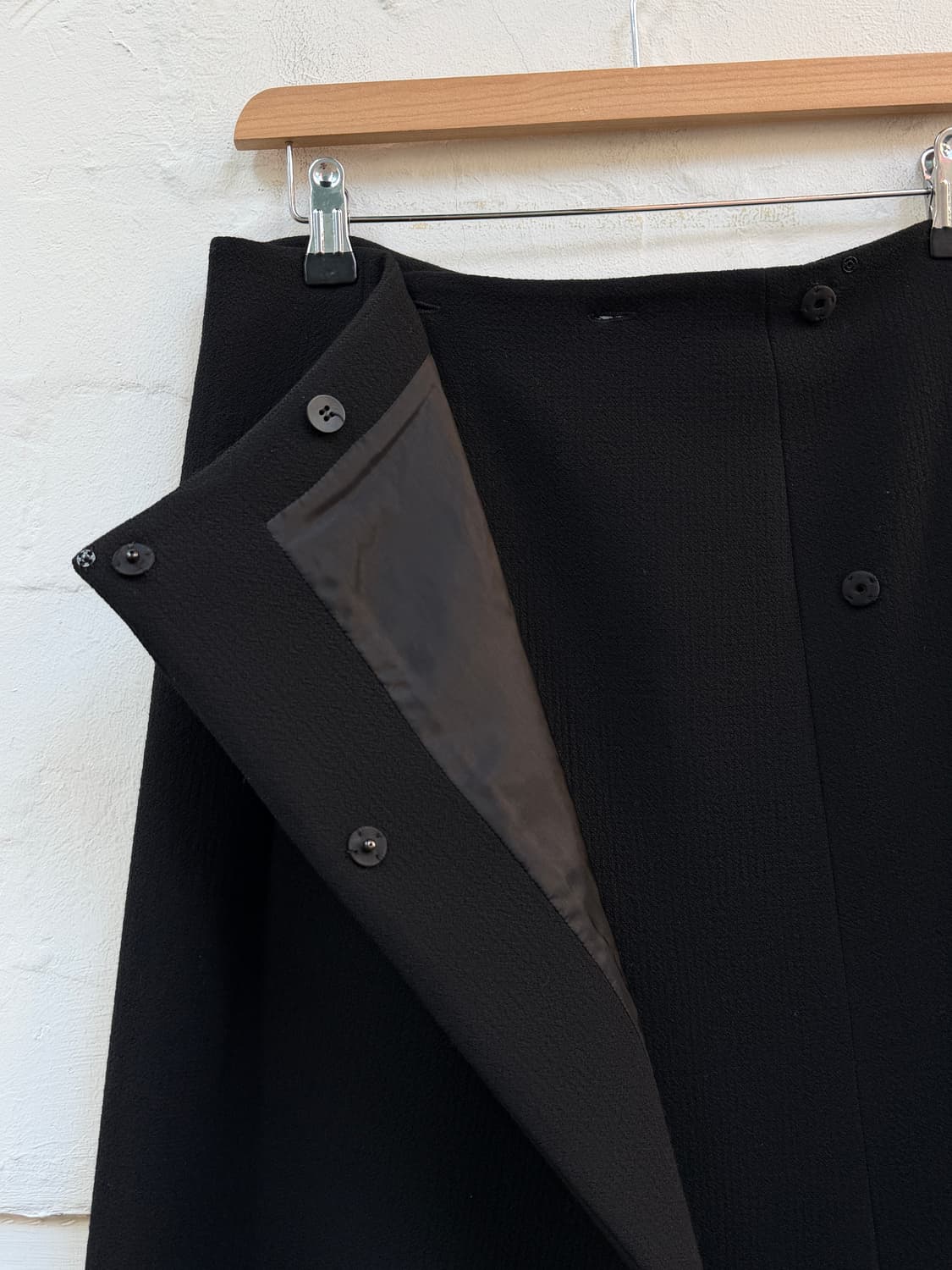 PRADA 프라다 블랙 랩 스커트 상품이미지3