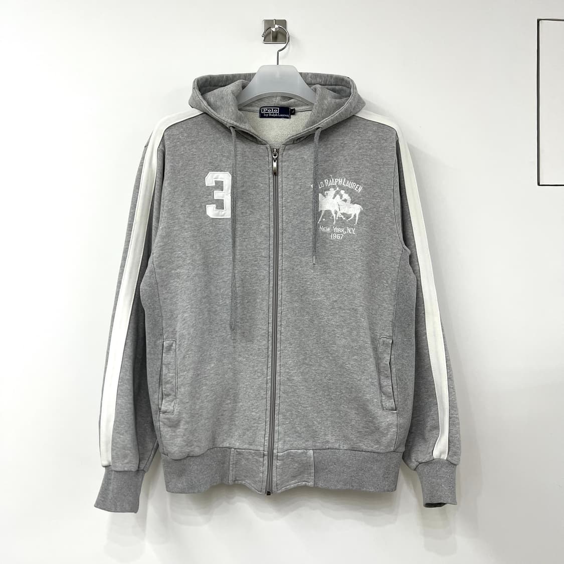 폴로 랄프로렌 빅포니 그레이 후드집업 상품이미지2