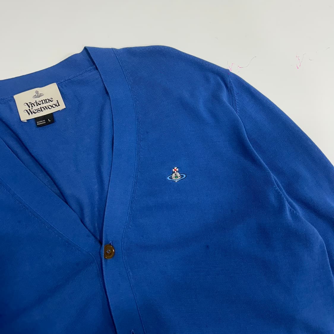 Vivienne westwood 비비안웨스트우드orb 딥블루 니트가디건 상품이미지4