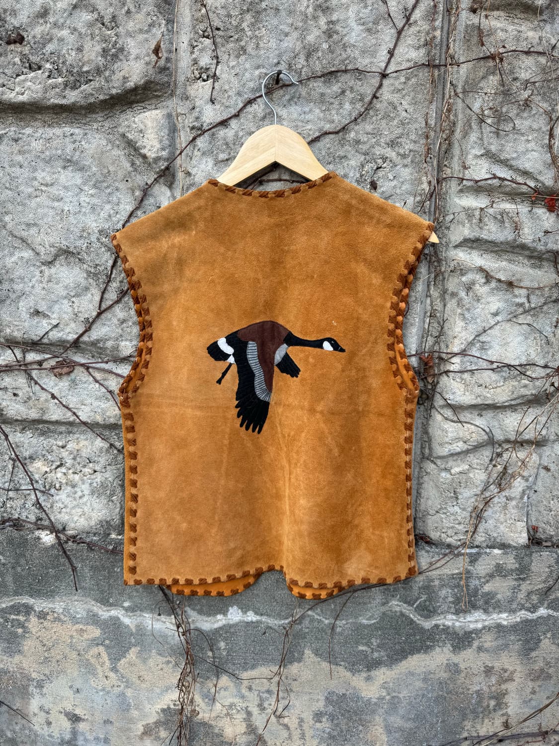 빈티지 스웨이드 비즈 보헤미안 패치 업 웨스턴 베스트 상품이미지1