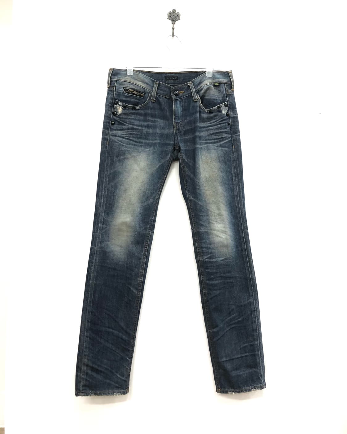 studded distressed washed denim pants 상품이미지7