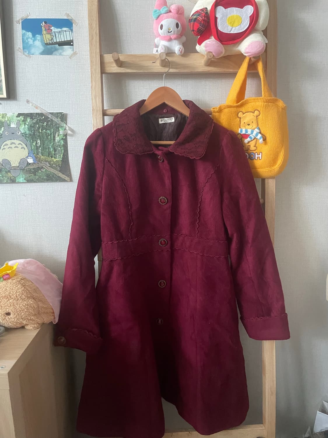 모리걸 빈티지 엑시즈팜 레드 코트 원피스 set♥️ 상품이미지2