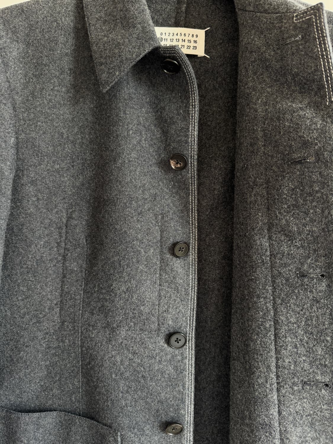 메종 마르지엘라 / 울 스티치 포켓 자켓 그레이 / 46 상품이미지3