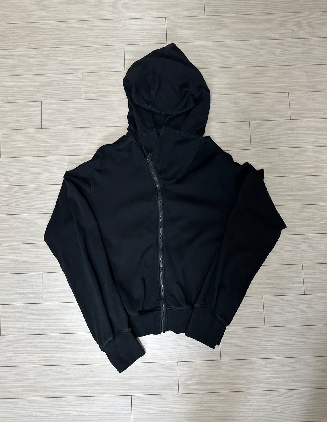 MENS GARMENT DYED CURVED HOODED ZIP JACK 상품이미지2