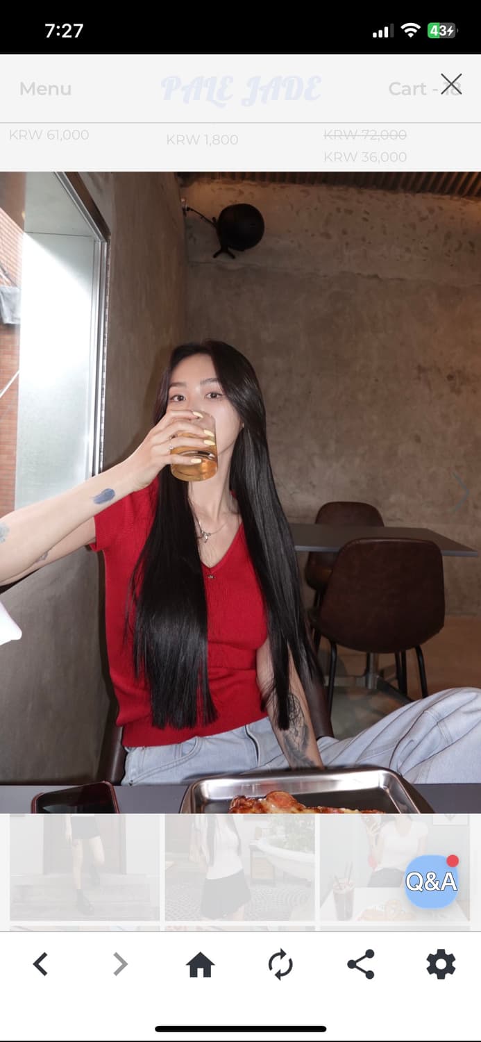 페일제이드 제니니트 반팔 / 레드 상품이미지2