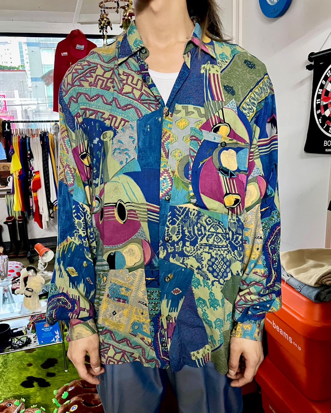 1980-90s Dorn Busch Germany Silk Shirt 상품이미지2