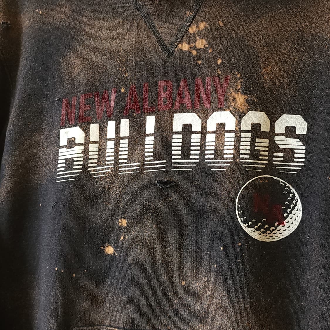 90s 러셀 후드 빈티지 스웻셔츠 러셀 썬페이딩 후드 불독 s 상품이미지5