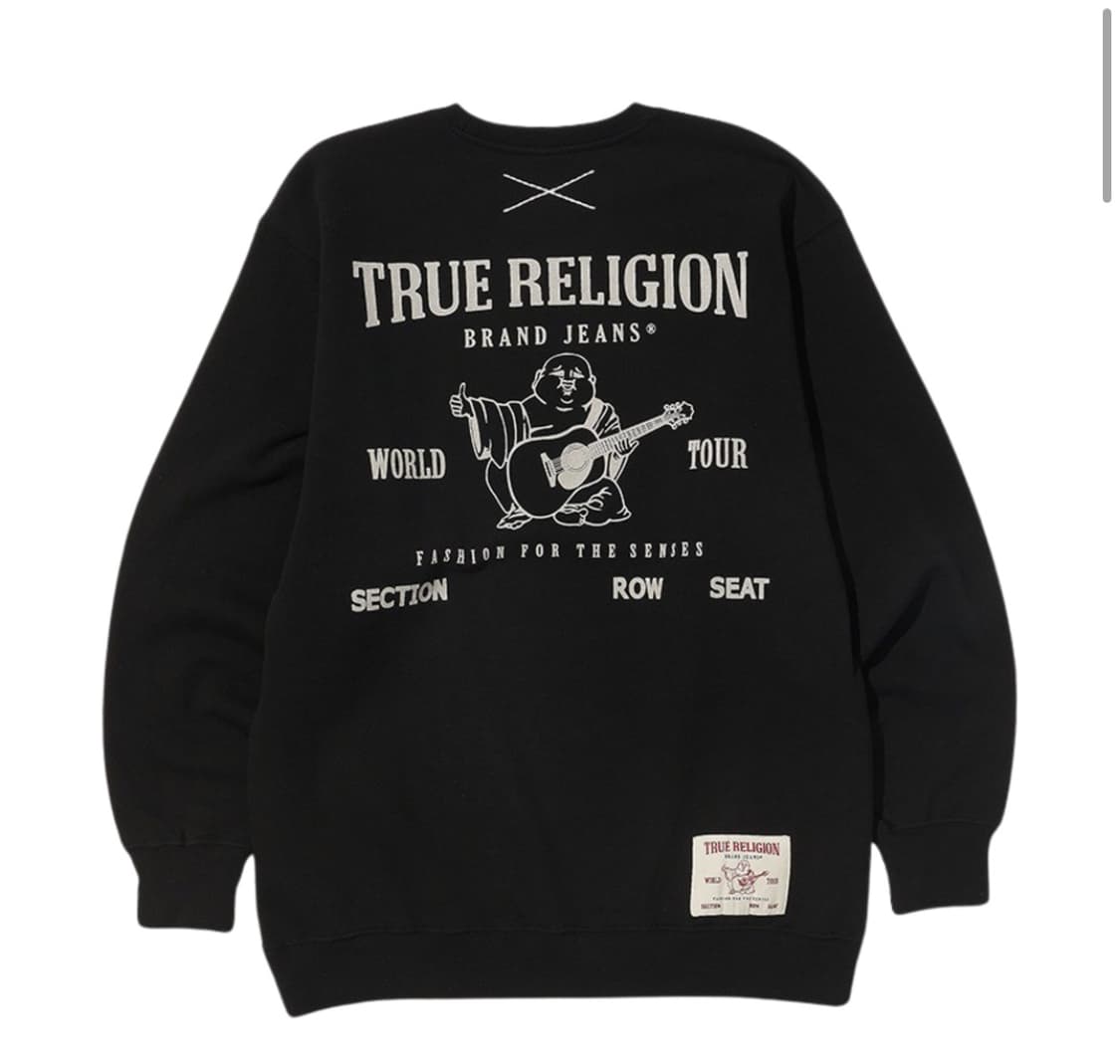 트루릴리전 오리진 로고 크루넥 맨투맨 블랙 s 상품이미지1