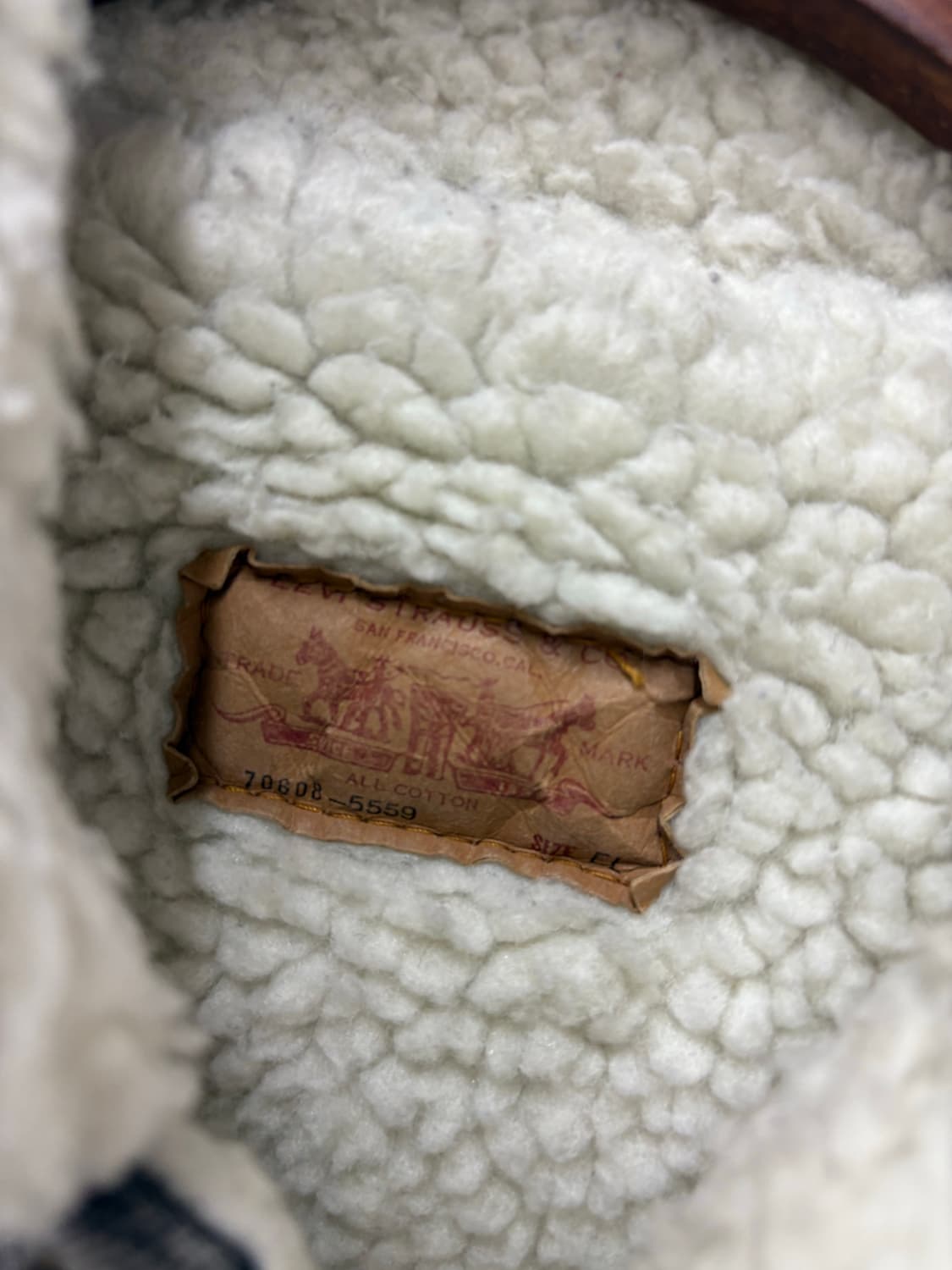 리바이스 쉐르파 데님 흑청 트러커 자켓 A3298 상품이미지5