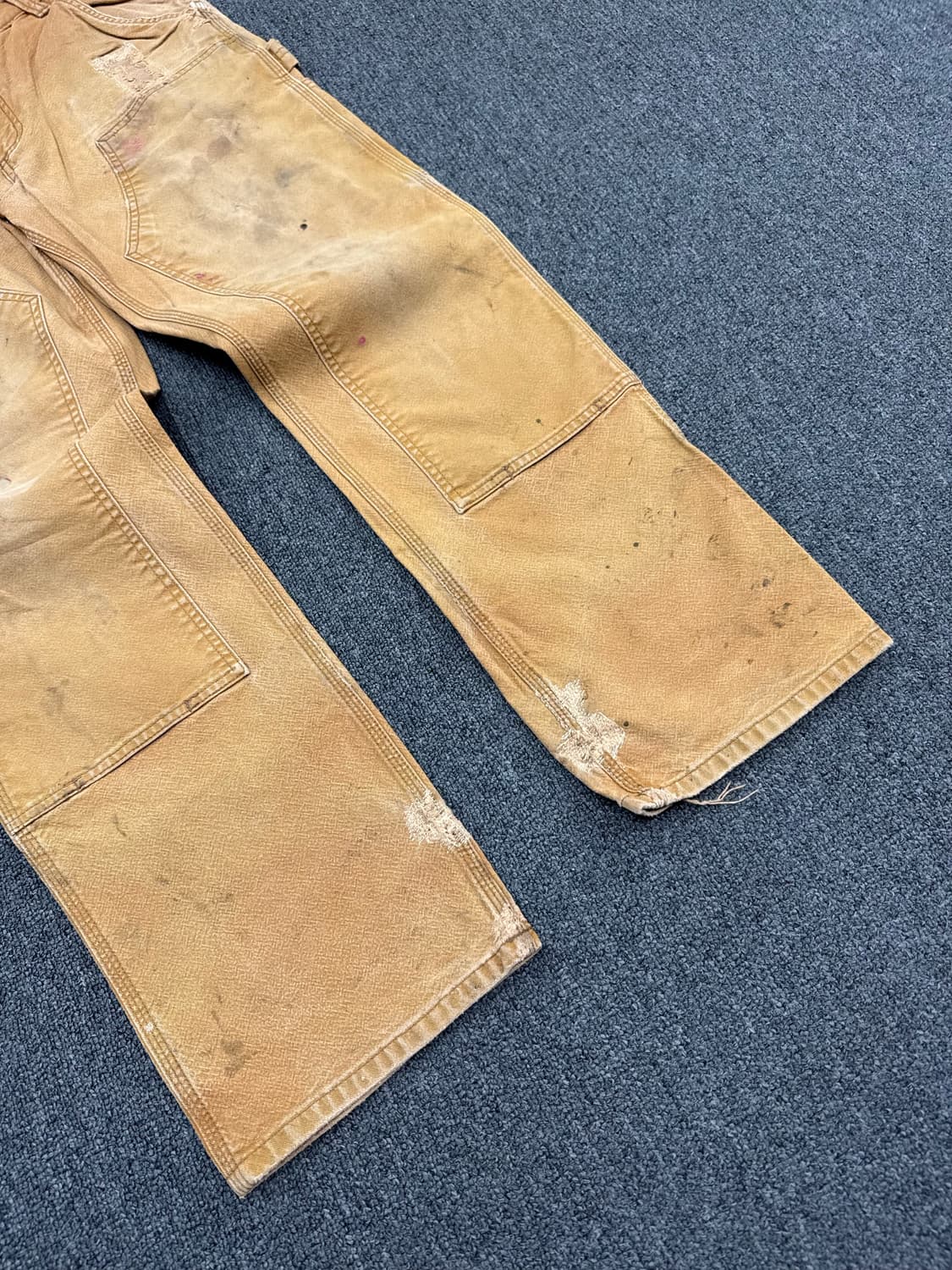 34)칼하트 빈티지 베이지 더블니 워크팬츠 상품이미지4