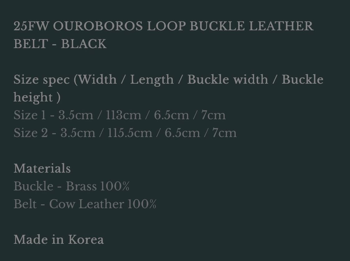 [1] 언더마이카 우로보로스 벨트 상품이미지2