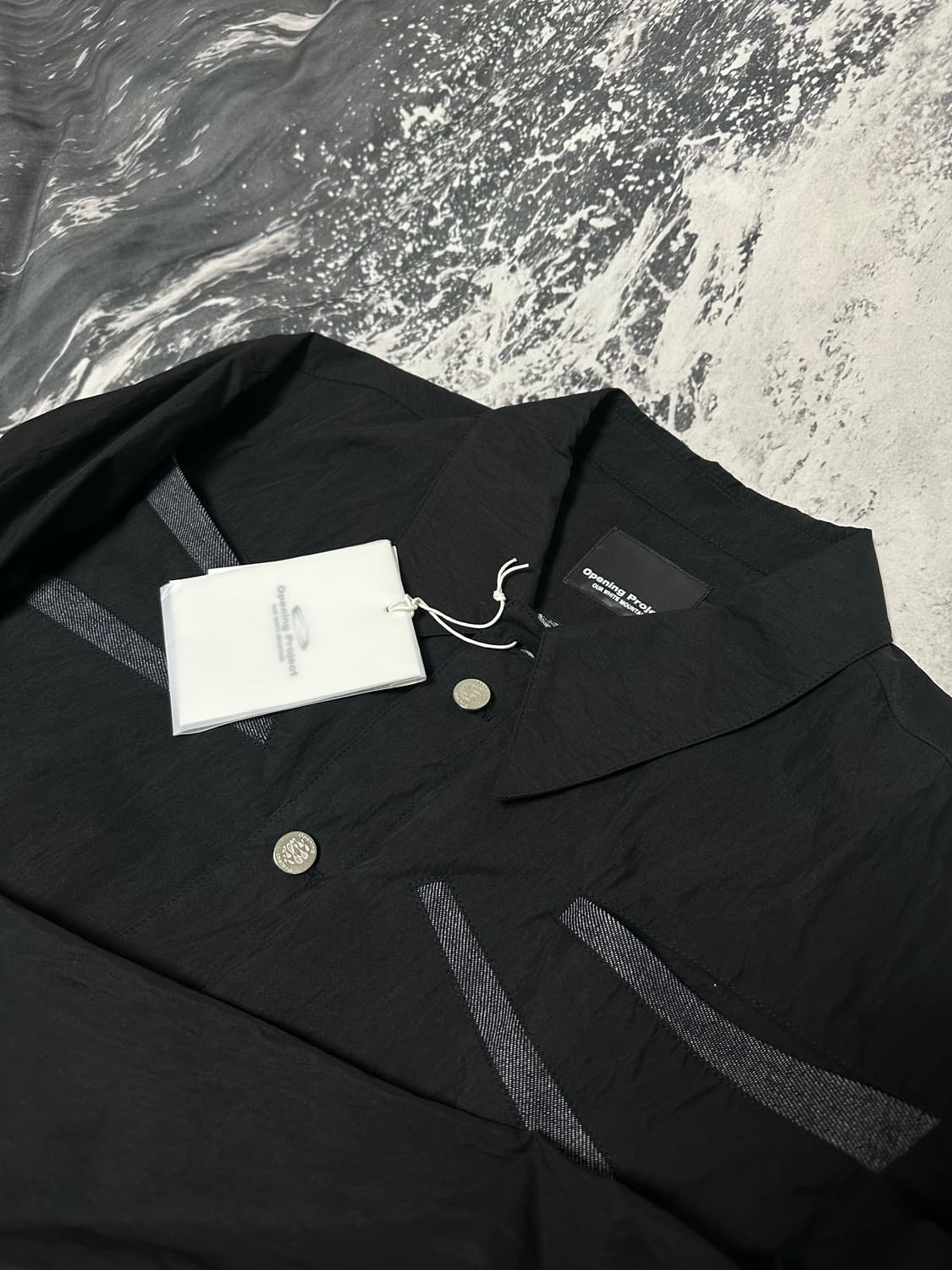 새상품)오프닝프로젝트 웨이브믹스트러커 자켓 wave mix trucker 상품이미지5