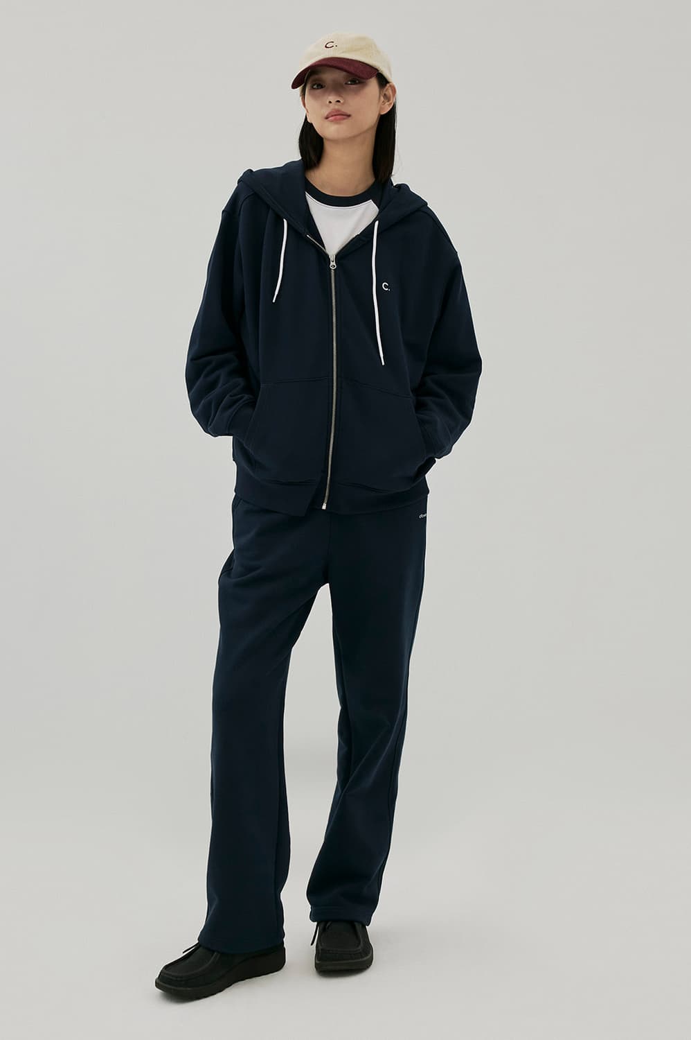 클로브 뉴 액티브 오버사이즈 후디집업 다크네이비 XL 팝니다 상품이미지1