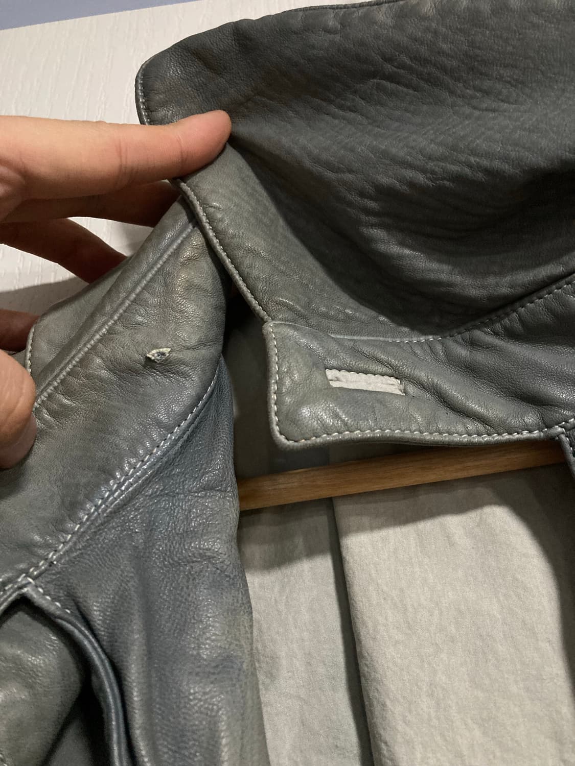 2000s 마르니 가스마스크 크롭 가죽 자켓 상품이미지5