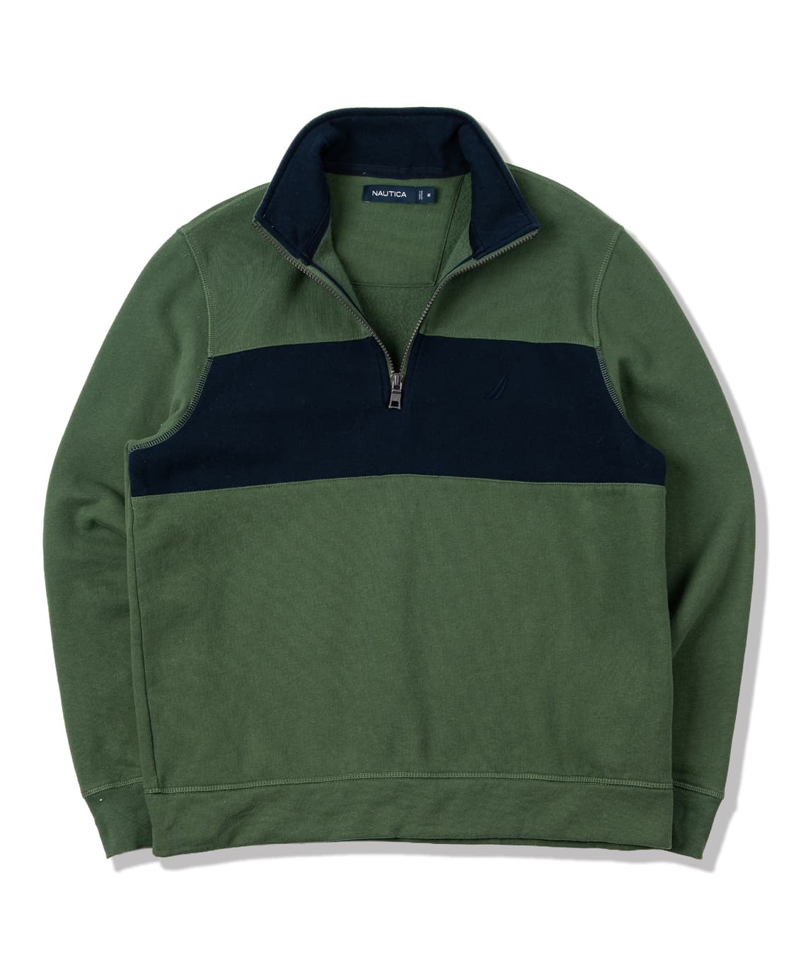 (100) 노티카 컬러블록 쿼터집 풀오버 상품이미지1