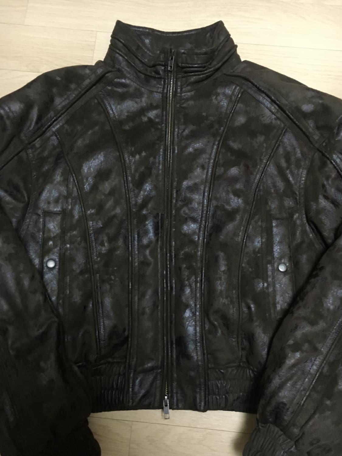 엘무드 벌키 크롭 자켓 카모 브라운 44 상품이미지3