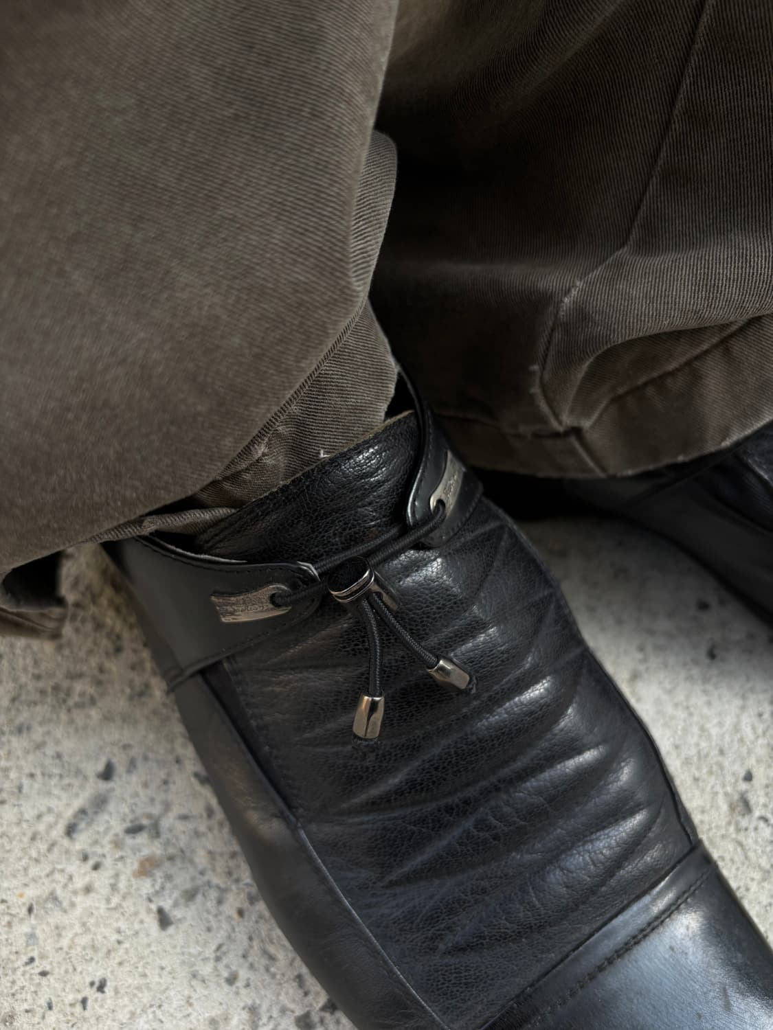 vtg string toggle cap toe boots 상품이미지3