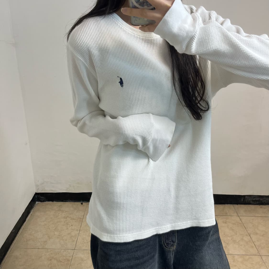 Polo waffle long sleeve 상품이미지3