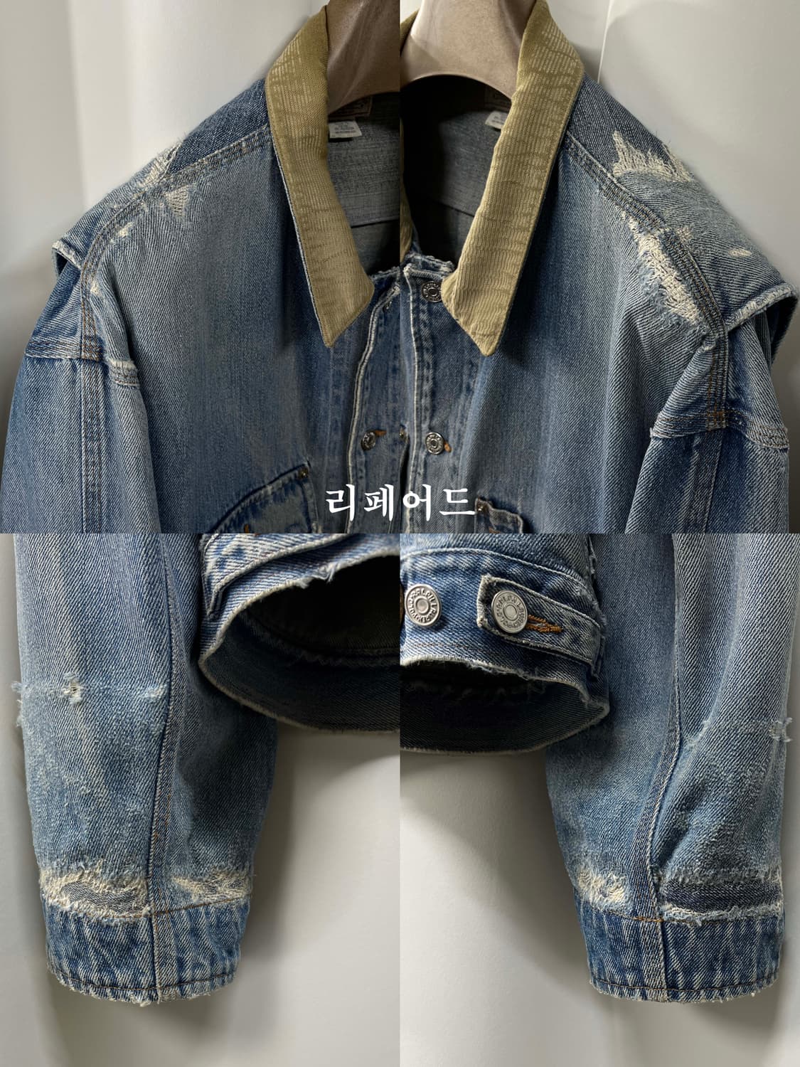 80's 폴로랄프로렌 usa 로데오 플래그 리페어 덩가리 트러커 데님자켓 상품이미지5