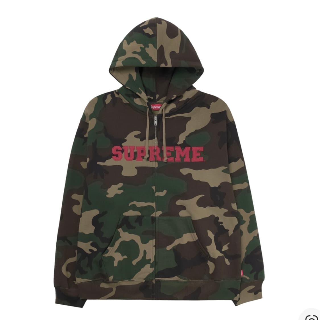 슈프림 컬리지에이트 아플리케 후드집업 카모 L 상품이미지1
