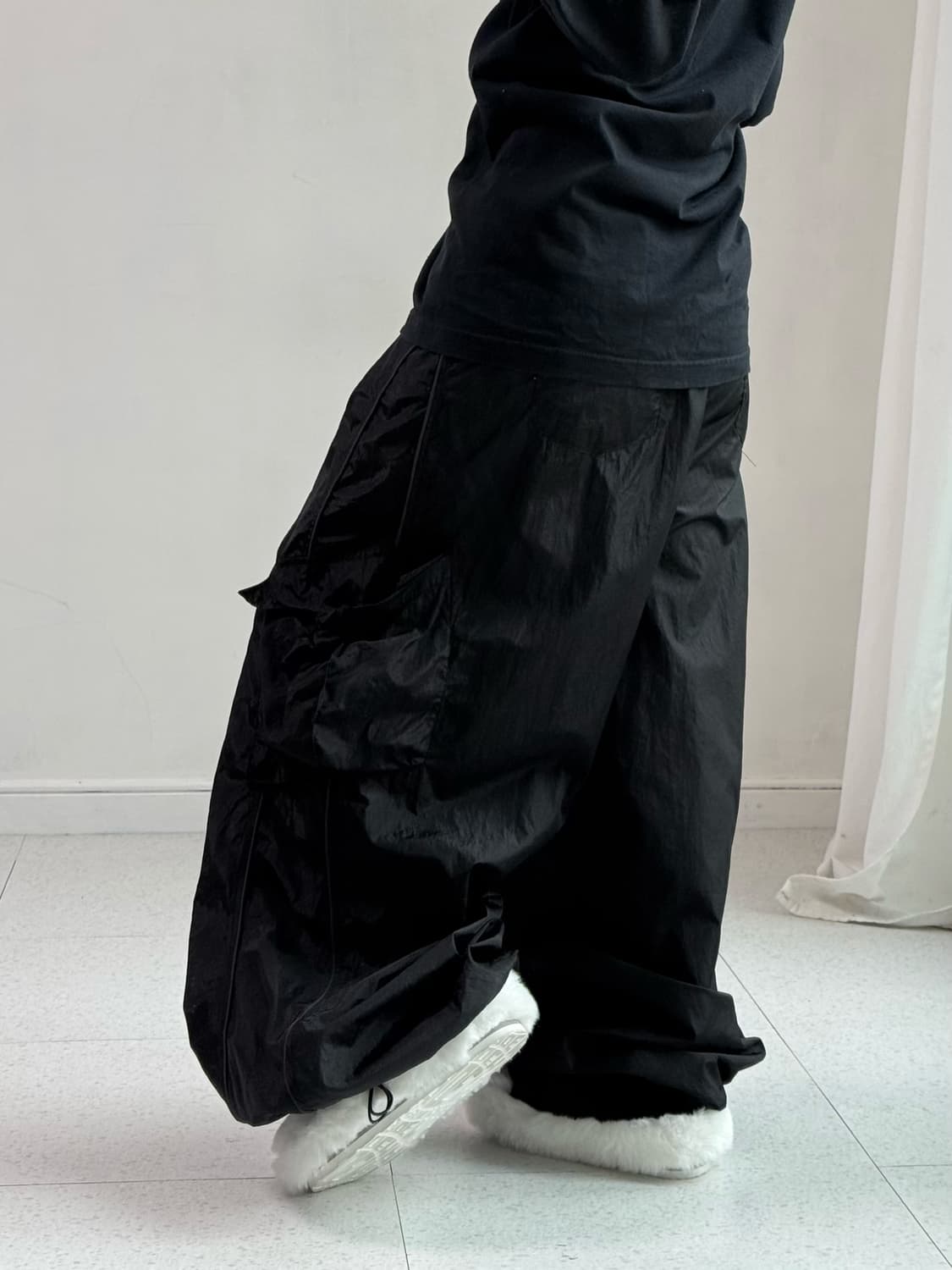 Ken 나일론 블랙 카고 팬츠 상품이미지3