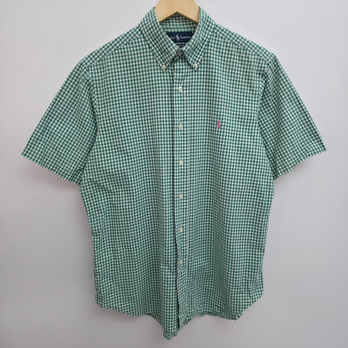 [M] 폴로 랄프로렌 그린 체크 반팔 셔츠 상품이미지1