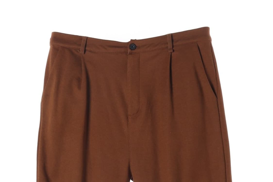 ZARA 브라운 핀턱 테이퍼드 슬랙스 XL 상품이미지3