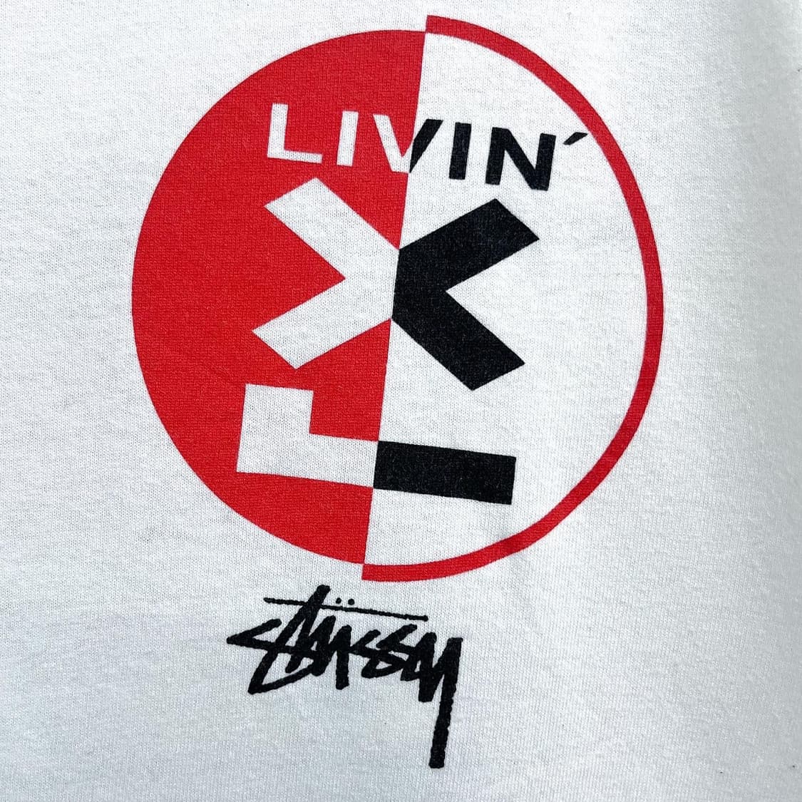 스투시 빅 스탁 로고 노 렛지 파워 화이트 티셔츠 상품이미지5