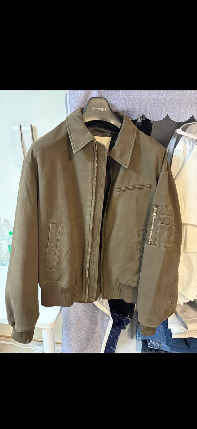 파브레가 카치온 워시드 MA-1 자켓 (다크 브라운) 2size 상품이미지2