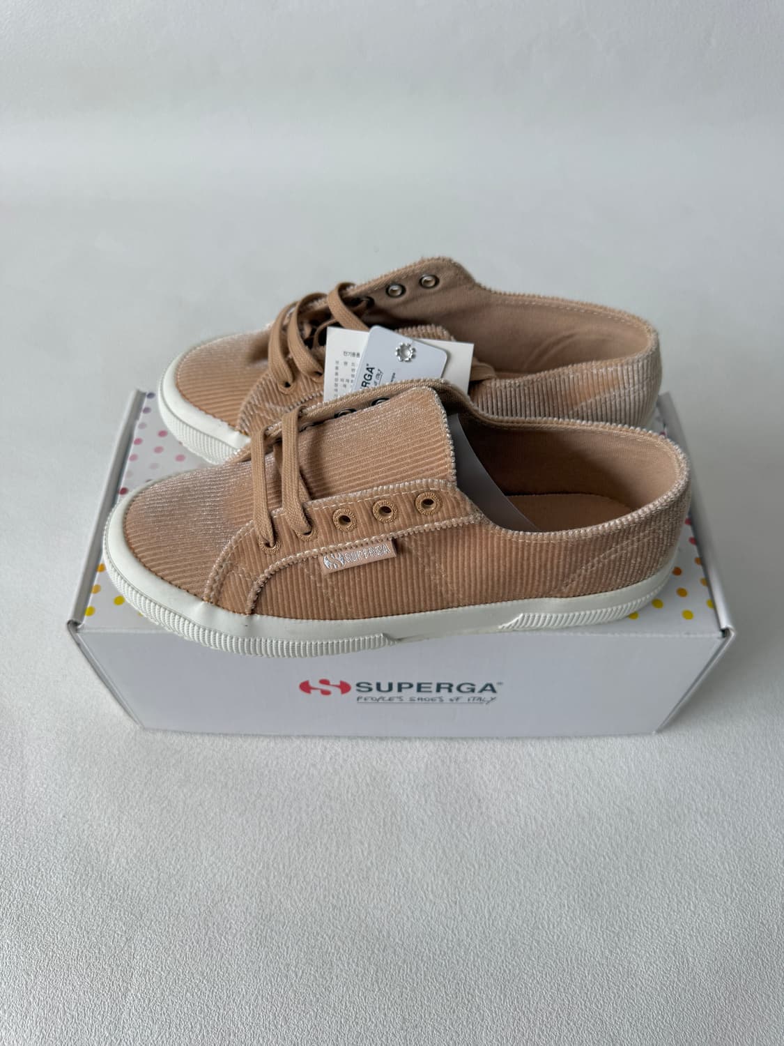 [230]수페르가(SUPERGA) 코듀로이 플랫 스니커즈(풀박, 새제품) 상품이미지1