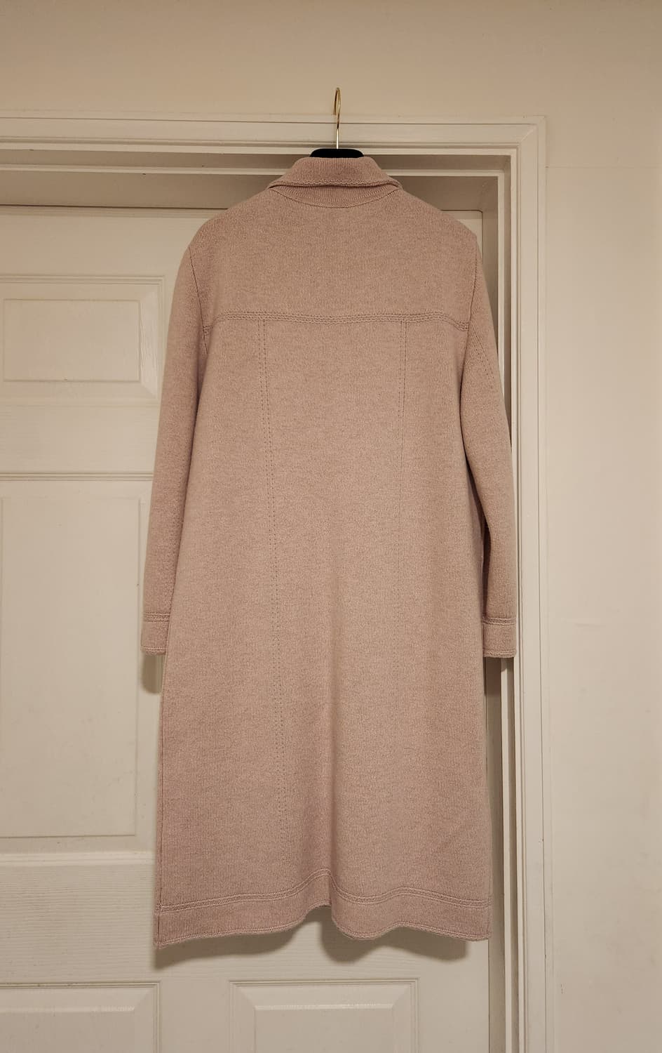 (정품)샤넬 배리 BARRIE  소프트뮤트 핑크  캐시미어 롱자켓 상품이미지5