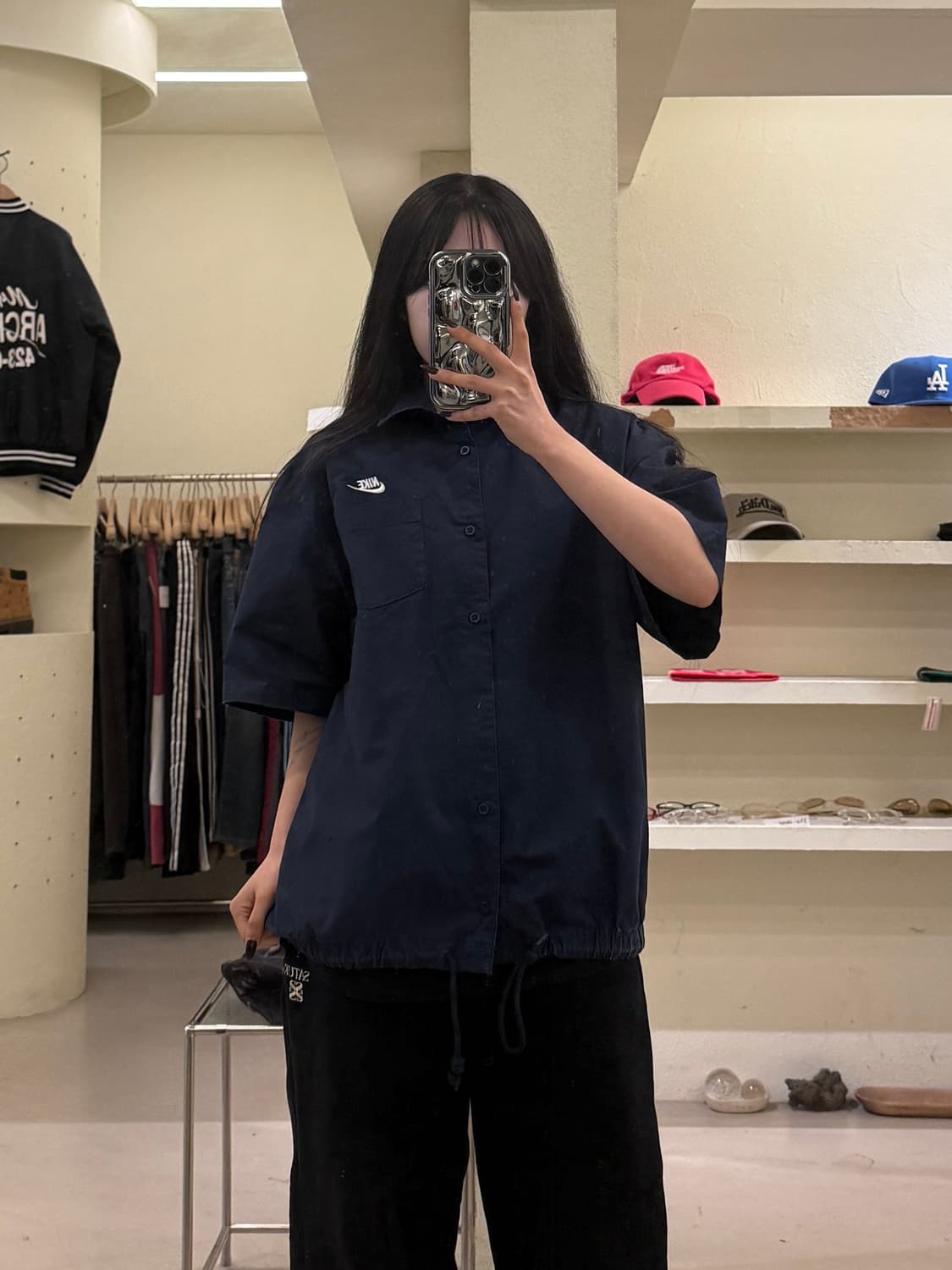 나이키 클럽 옥스퍼드 버튼업 반팔 셔츠 U1488 상품이미지1