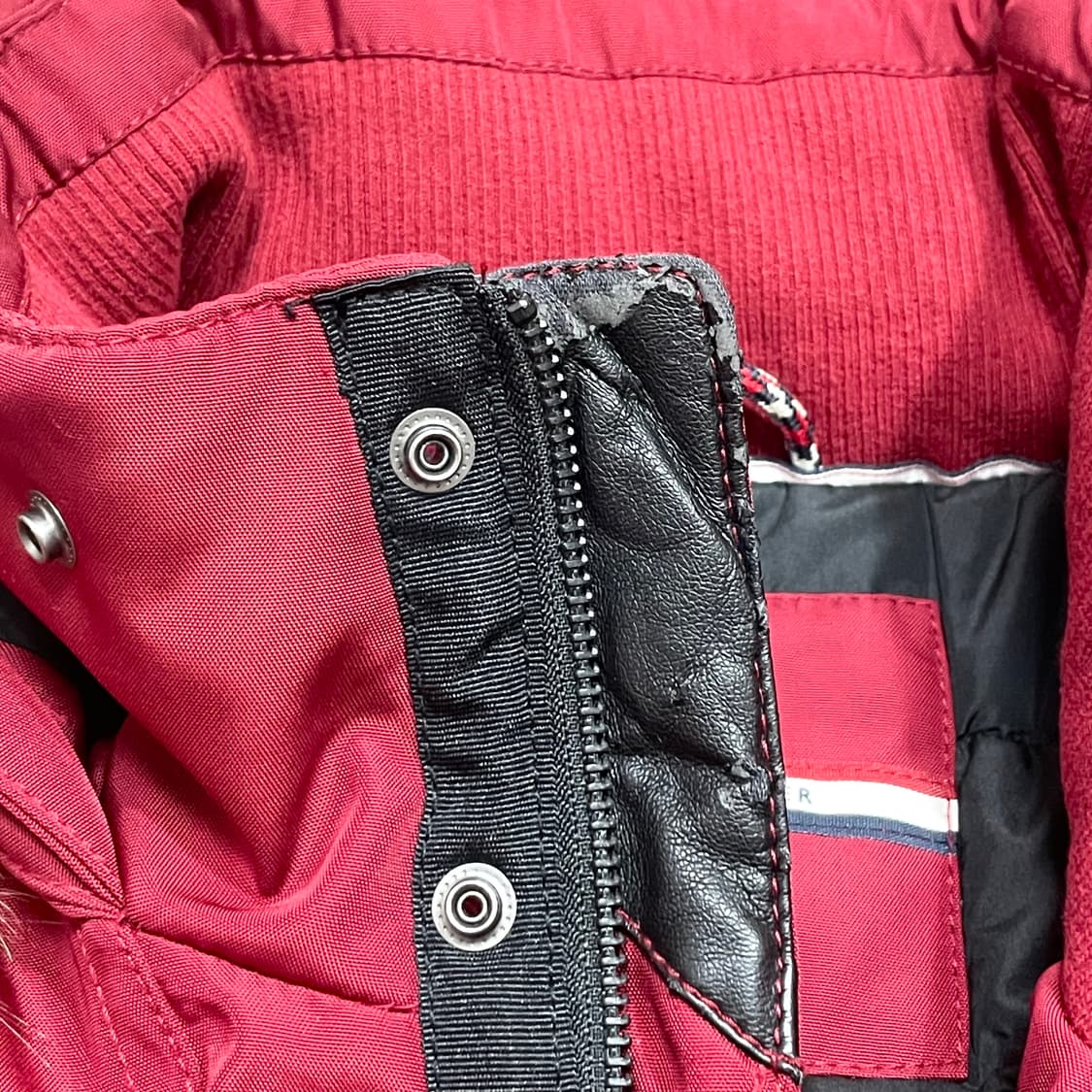 타미힐피거 레드 폴리 후드퍼 패딩 여성XL 상품이미지10